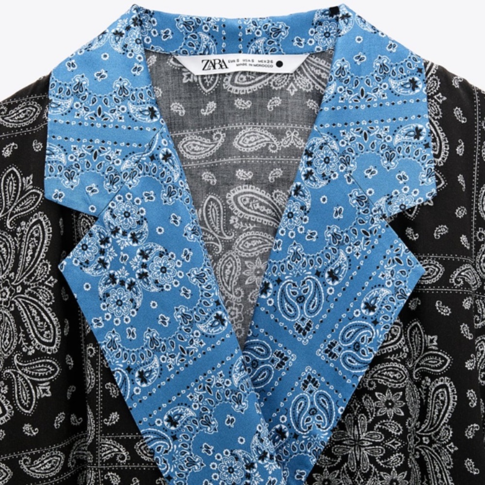 Zara printed cotton blouse - Picture 4 of 6